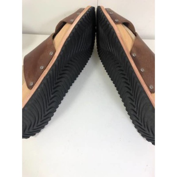 Steven Alan Dr Scholl’s Leather Cross Strap Slip On Sandals Brown Mens US 12 M main image 4